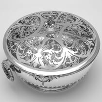 Sterling Silver Rose Bowl - Mappin & Webb, hallmarked in 1957 London - Elizabeth II - Thumbnail 5