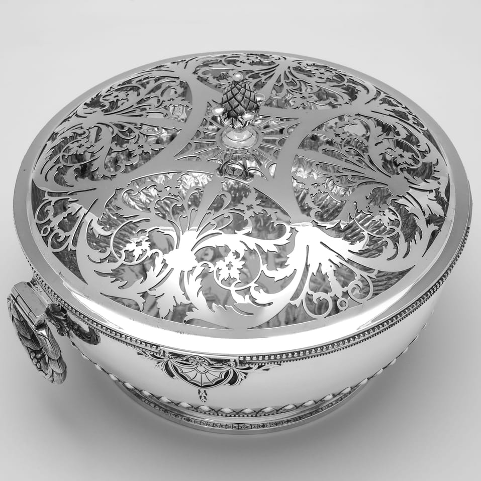 Sterling Silver Rose Bowl - Mappin & Webb, hallmarked in 1957 London - Elizabeth II - Image 5