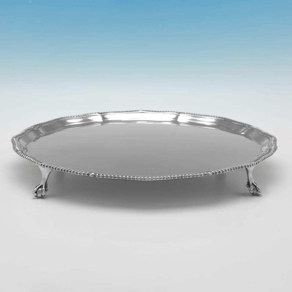 Sterling Silver Salver - Goldsmiths & Silversmiths Co., hallmarked in 1929 London - George V - Image 2