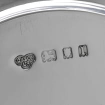 Antique Sterling Silver Salver - Reid & Sons, hallmarked in 1906 London - Edwardian - Thumbnail 6