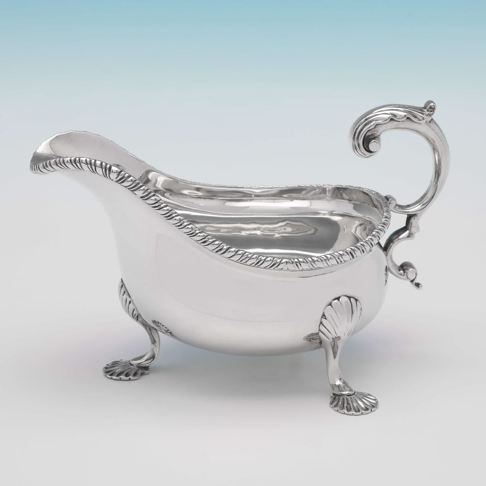 Antique Sterling Silver Pair of Sauce Boats - Lambert & Co., hallmarked in 1896 London - Victorian - Image 2