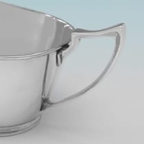 Sterling Silver Pair of Sauce Boats - Walker & Hall, hallmarked in 1933 Sheffield - George V - Thumbnail 4