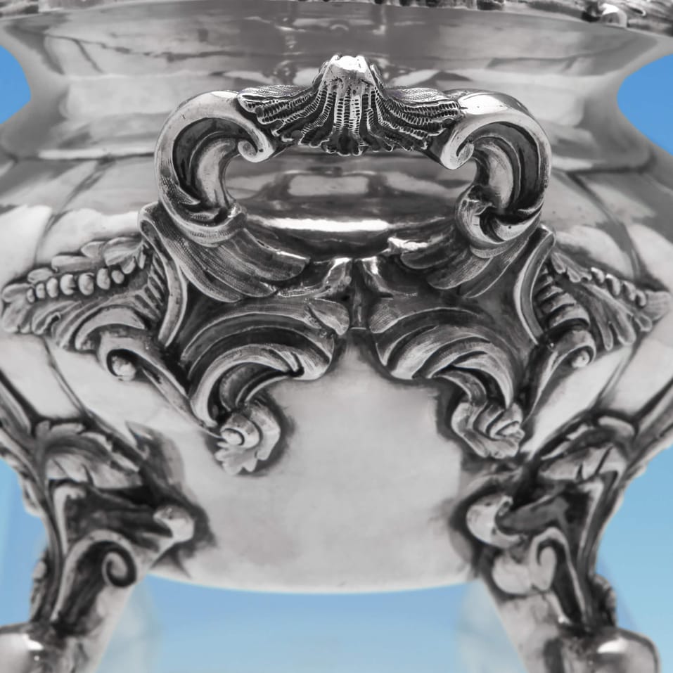 Antique Sterling Silver Pair of Sauce Tureens - John Figg, hallmarked in 1842 London - Victorian - Image 5