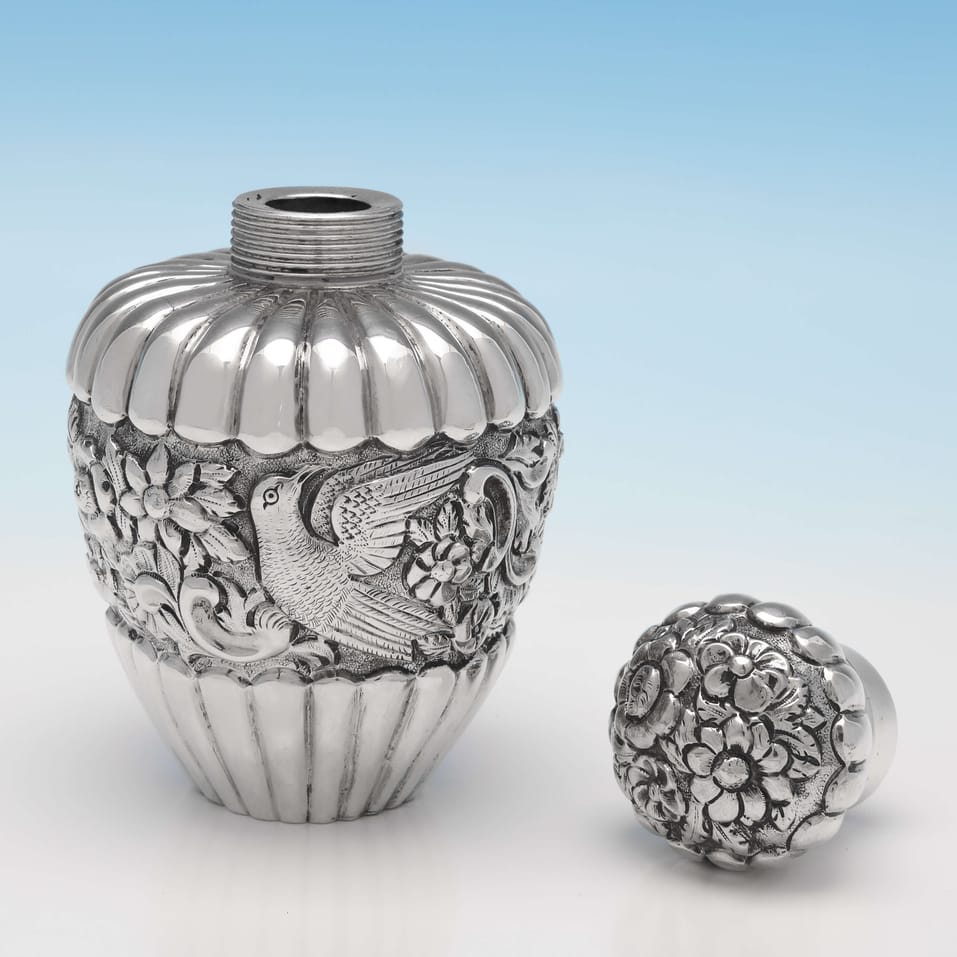 Antique Sterling Silver Scent Bottle - Marshall & Sons, hallmarked in 1888 Edinburgh - Victorian - Image 2