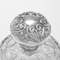 Antique Sterling Silver & Glass Scent Bottle - William Devenport, hallmarked in 1904 Birmingham - Edwardian - Thumbnail 3