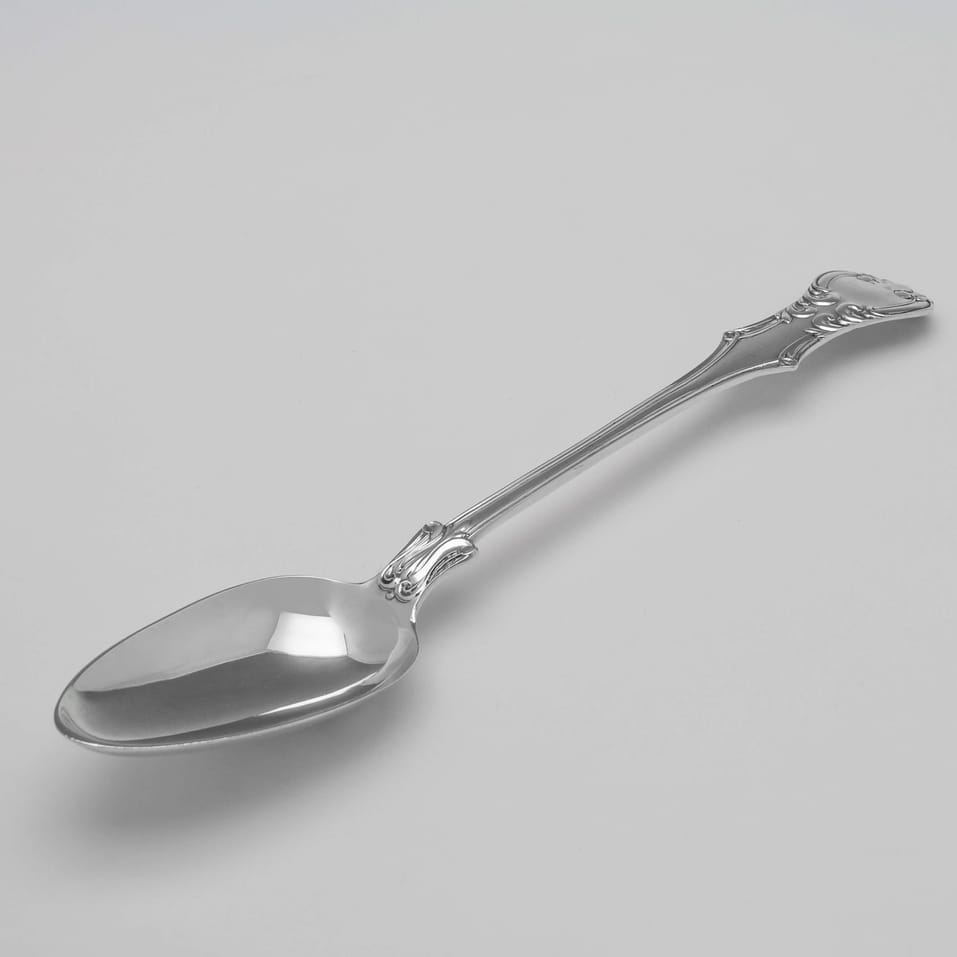 Antique Sterling Silver 'Victoria' Pattern Basting spoon - hallmarked in 1855 London - Victorian - Image 2