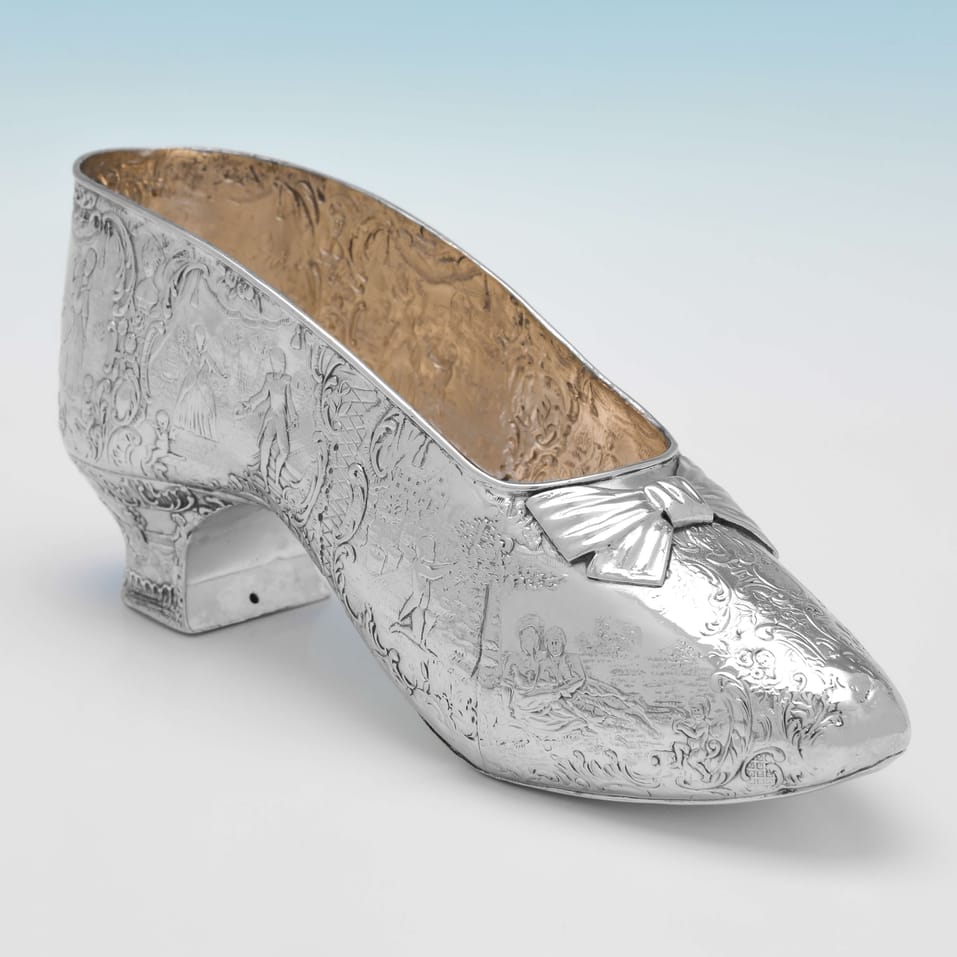 Antique Sterling Silver Shoe Model - Thomas Goodfellow, hallmarked in 1893 London - Victorian - Image 1