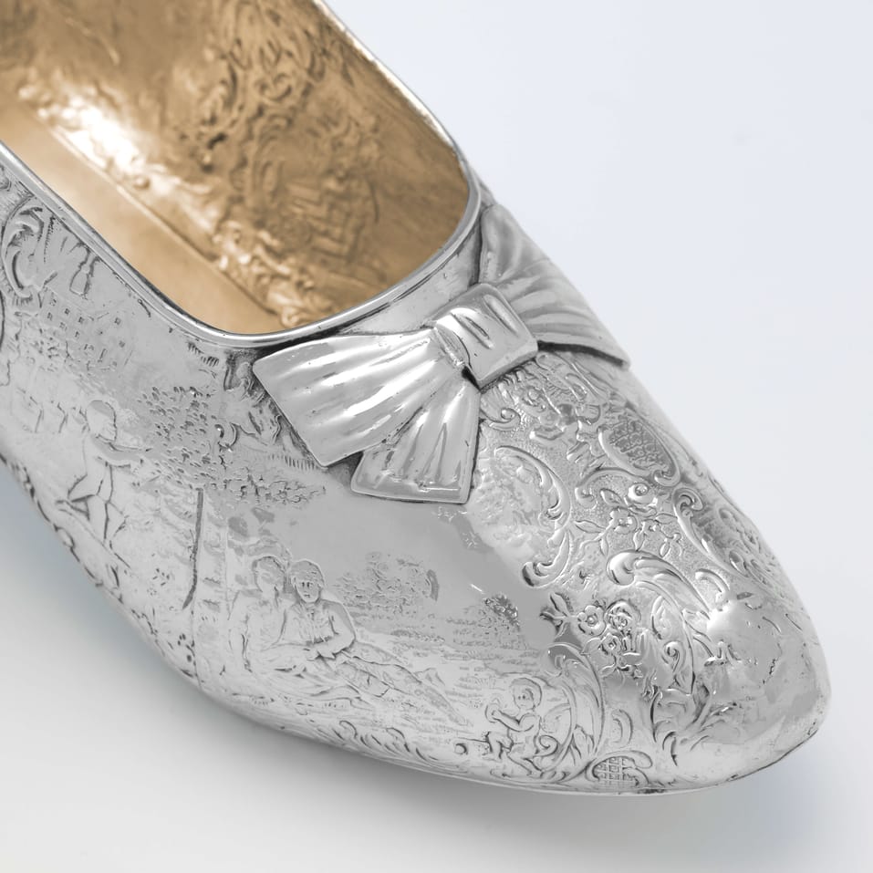 Antique Sterling Silver Shoe Model - Thomas Goodfellow, hallmarked in 1893 London - Victorian - Image 4