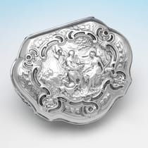 Antique Foreign Silver Snuff Box - made circa 1890 - Victorian - Thumbnail 3