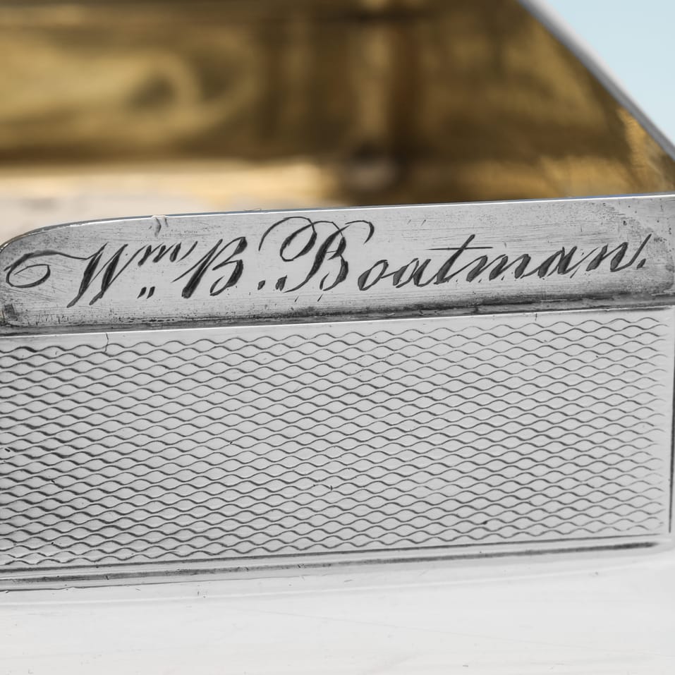 Antique Sterling Silver Snuff Box - Edward Edwards II, hallmarked in 1837 London - Victorian - Image 4