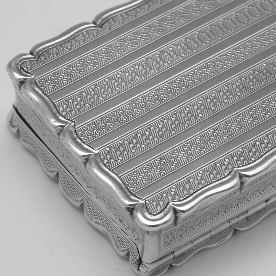 Antique Sterling Silver Snuff Box - Edward Smith, hallmarked in 1850 Birmingham - Victorian - Image 5