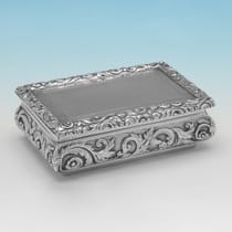 Antique Sterling Silver Snuff Box - Joseph Willmore, hallmarked in 1832 Birmingham - William IV - Thumbnail 1