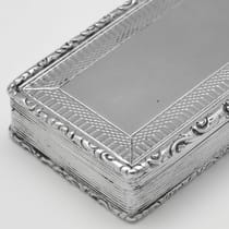 Antique Sterling Silver Snuff Box - Francis Clark, hallmarked in 1843 Birmingham - Victorian - Thumbnail 4