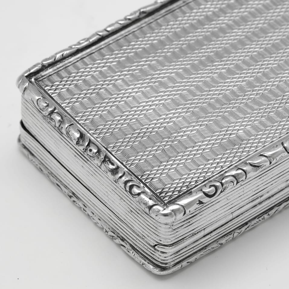 Antique Sterling Silver Snuff Box - Francis Clark, hallmarked in 1843 Birmingham - Victorian - Image 5