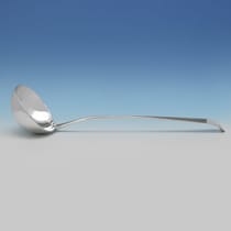 Antique Sterling Silver Soup Ladle - Thomas Chawner, hallmarked in 1772 London - George III - Thumbnail 2