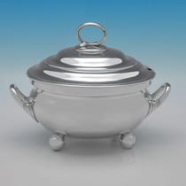 Antique Sterling Silver Soup Tureen - Aldwinckle & Slater, hallmarked in 1892 London - Victorian - Thumbnail 1