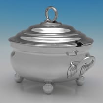 Antique Sterling Silver Soup Tureen - Aldwinckle & Slater, hallmarked in 1892 London - Victorian - Thumbnail 2