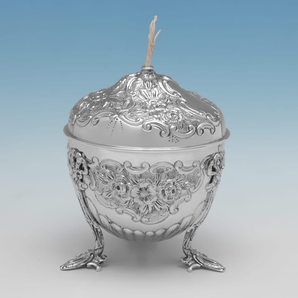 Antique Sterling Silver String Box - Goldsmiths & Silversmiths Co., hallmarked in 1900 London - Victorian