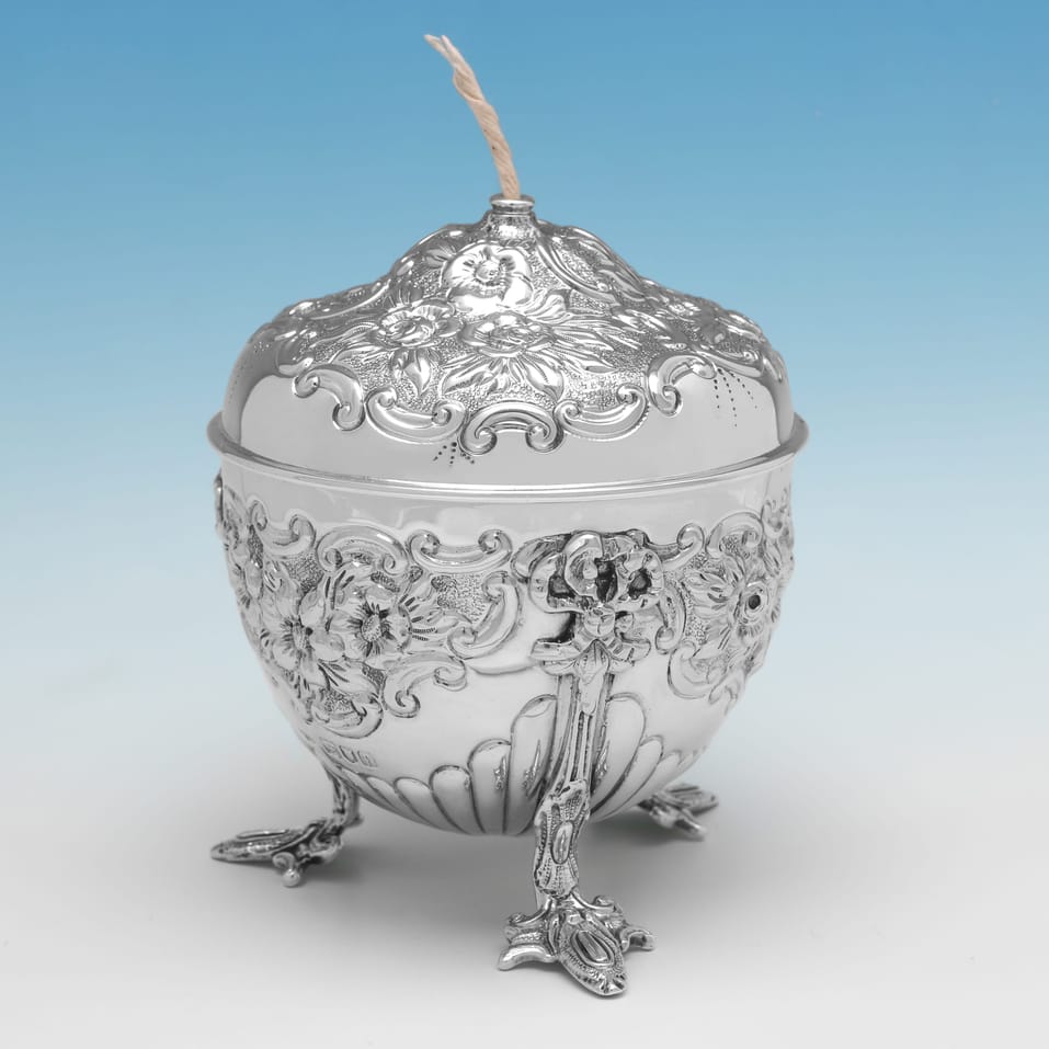 Antique Sterling Silver String Box - Goldsmiths & Silversmiths Co., hallmarked in 1900 London - Victorian - Image 2