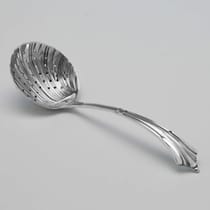 Antique Sterling Silver & Glass Sugar Basket & Spoon - Skinner & Co., hallmarked in 1914 London - George V - Thumbnail 5