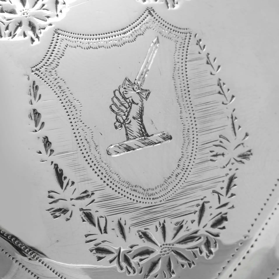 Antique Sterling Silver Sugar Basket - Solomon Hougham, hallmarked in 1795 London - George III - Image 4