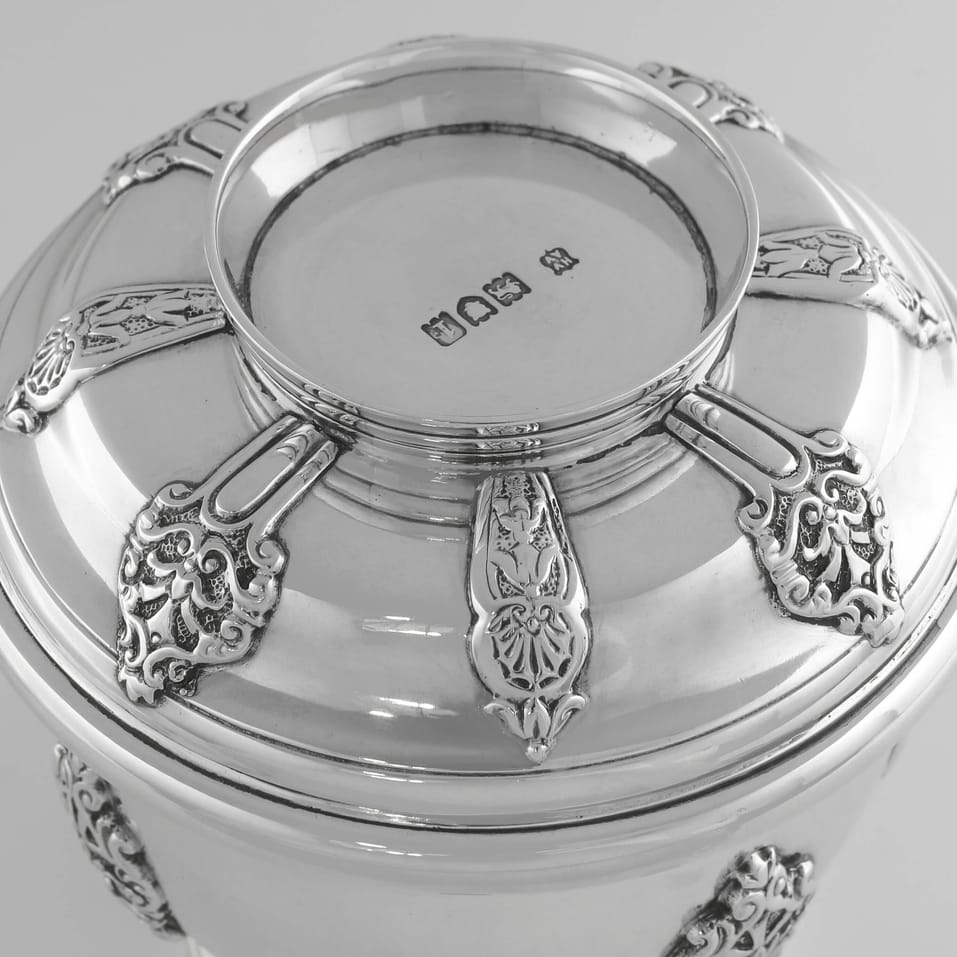 Antique Sterling Silver Sugar Bowl - Henry & Arthur Vander, hallmarked in 1906 London - Edwardian - Image 4