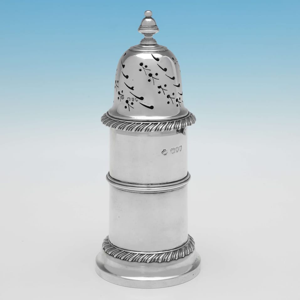 Antique Sterling Silver 'Lighthouse' Sugar Caster - William Hutton & Sons, hallmarked in 1894 London - Victorian