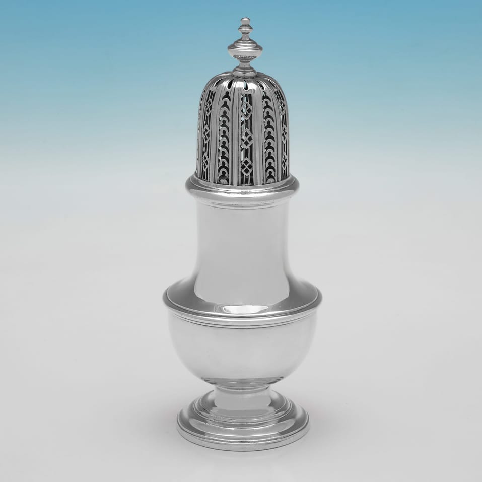 Antique Sterling Silver Sugar Caster - Simon Pantin II, hallmarked in 1729 London - George II - Image 1