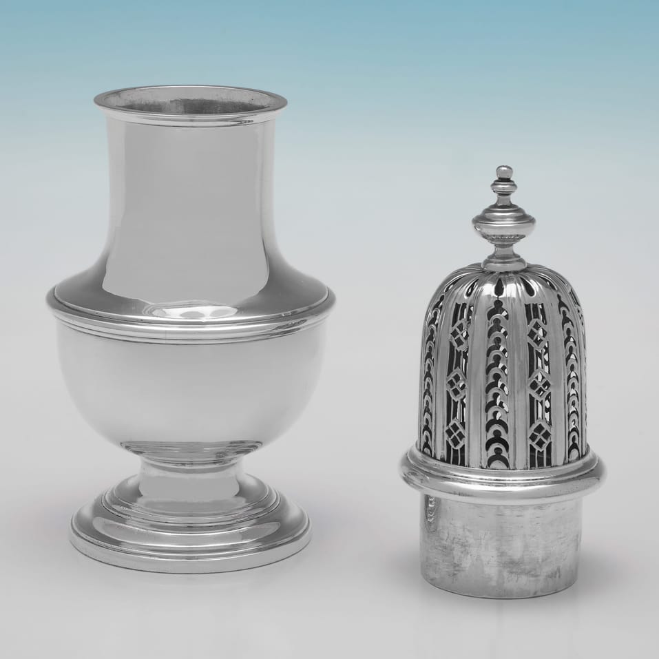 Antique Sterling Silver Sugar Caster - Simon Pantin II, hallmarked in 1729 London - George II - Image 2