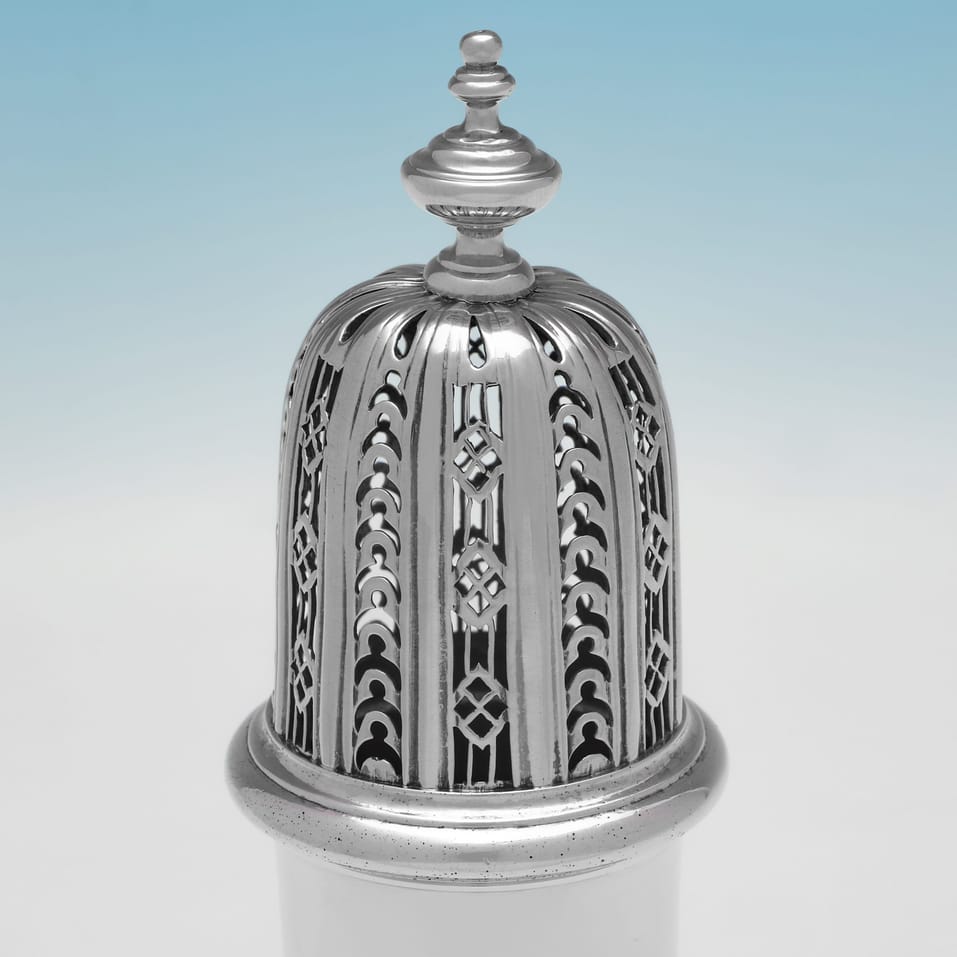 Antique Sterling Silver Sugar Caster - Simon Pantin II, hallmarked in 1729 London - George II - Image 3