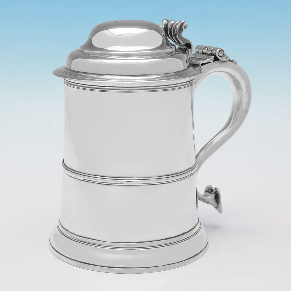 Antique Sterling Silver 'Ladies' Tankard - Richard Burcombe, hallmarked in 1733 London - George II