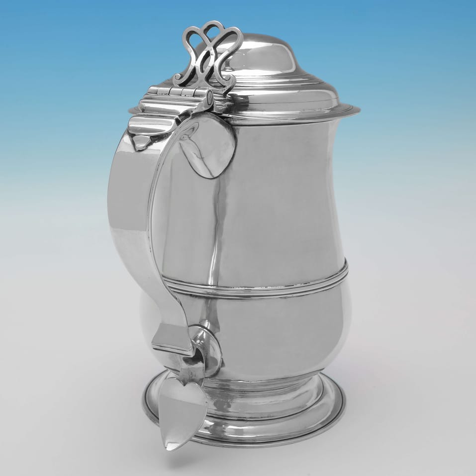 Antique Sterling Silver Tankard - John Kentenber, hallmarked in 1773 London - George III - Image 3