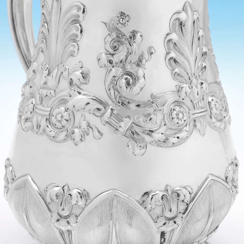 Antique Sterling Silver Tankard - Hawksworth Eyres & Co., hallmarked in 1856 Sheffield - Victorian - Image 7