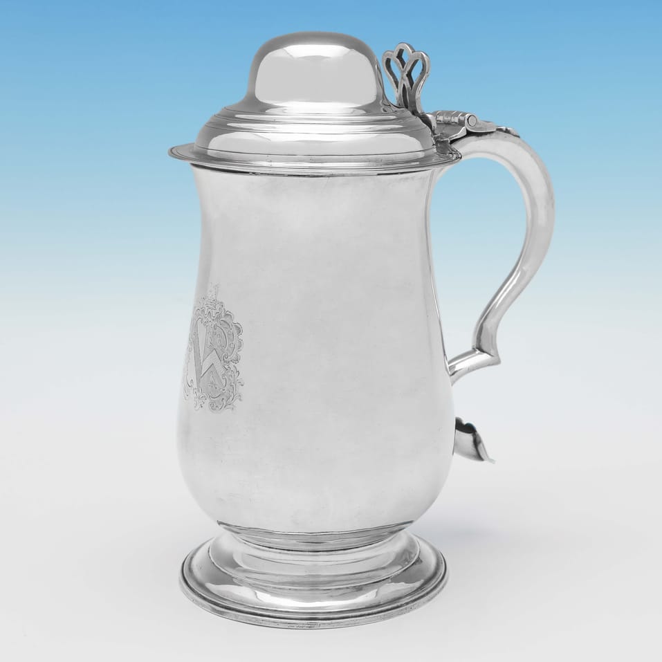 Antique Sterling Silver Tankard - Hester Bateman, hallmarked in 1790 London - George III