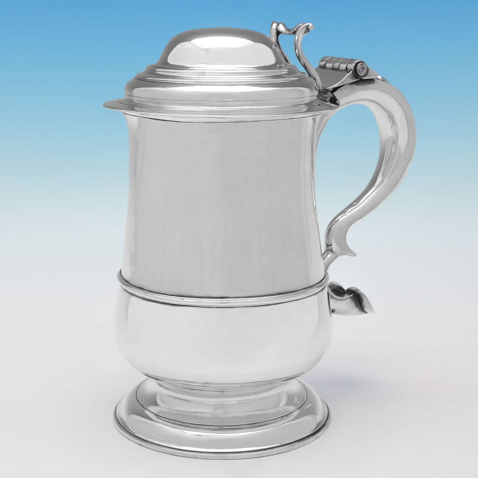 Antique Sterling Silver Tankard - David Crawford, hallmarked in 1772 Newcastle - George III