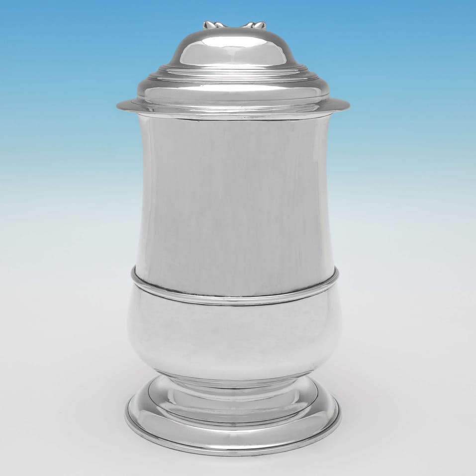 Antique Sterling Silver Tankard - David Crawford, hallmarked in 1772 Newcastle - George III - Image 2