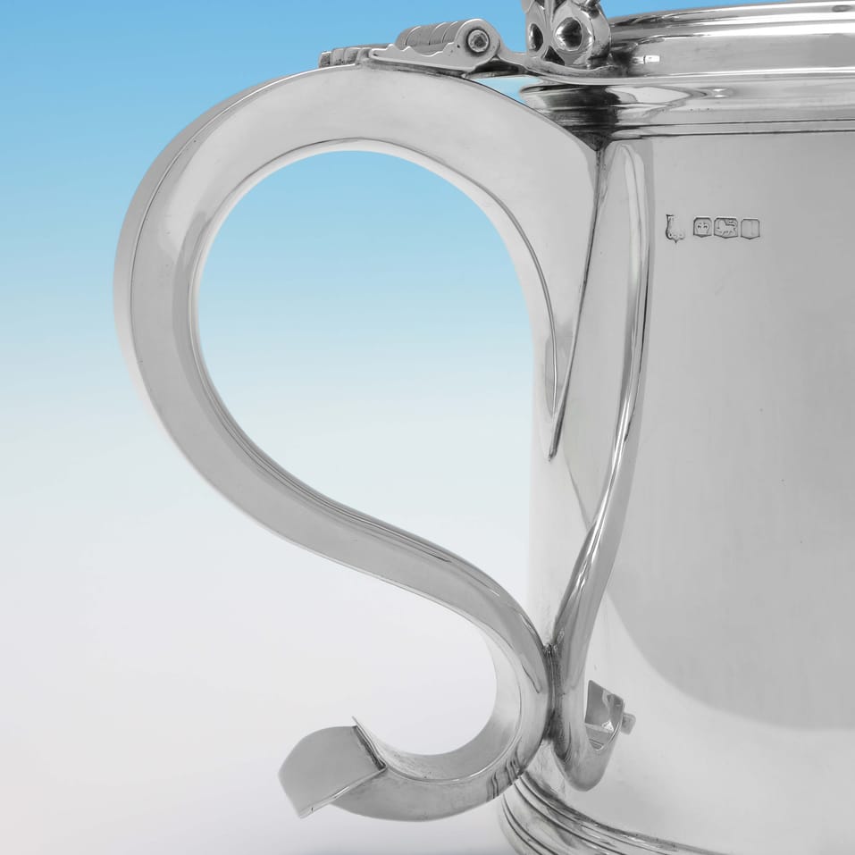 Sterling Silver Flat Top Tankard - Thomas Bradbury & Sons, hallmarked in 1928 Sheffield - George V - Image 6