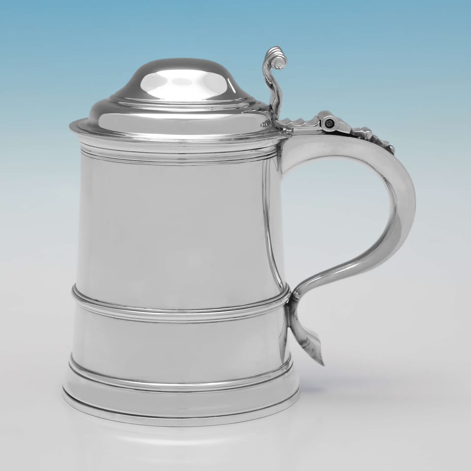 Antique Sterling Silver Tankard - Goldsmiths & Silversmiths Co., hallmarked in 1901 London - Edwardian