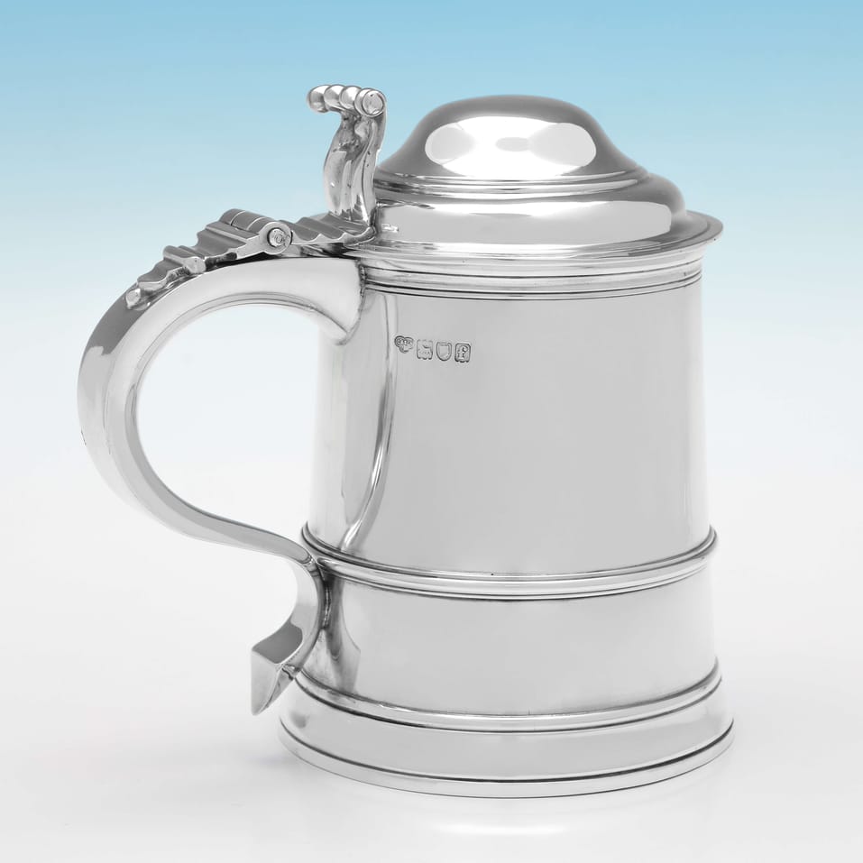 Antique Sterling Silver Tankard - Goldsmiths & Silversmiths Co., hallmarked in 1901 London - Edwardian - Image 2