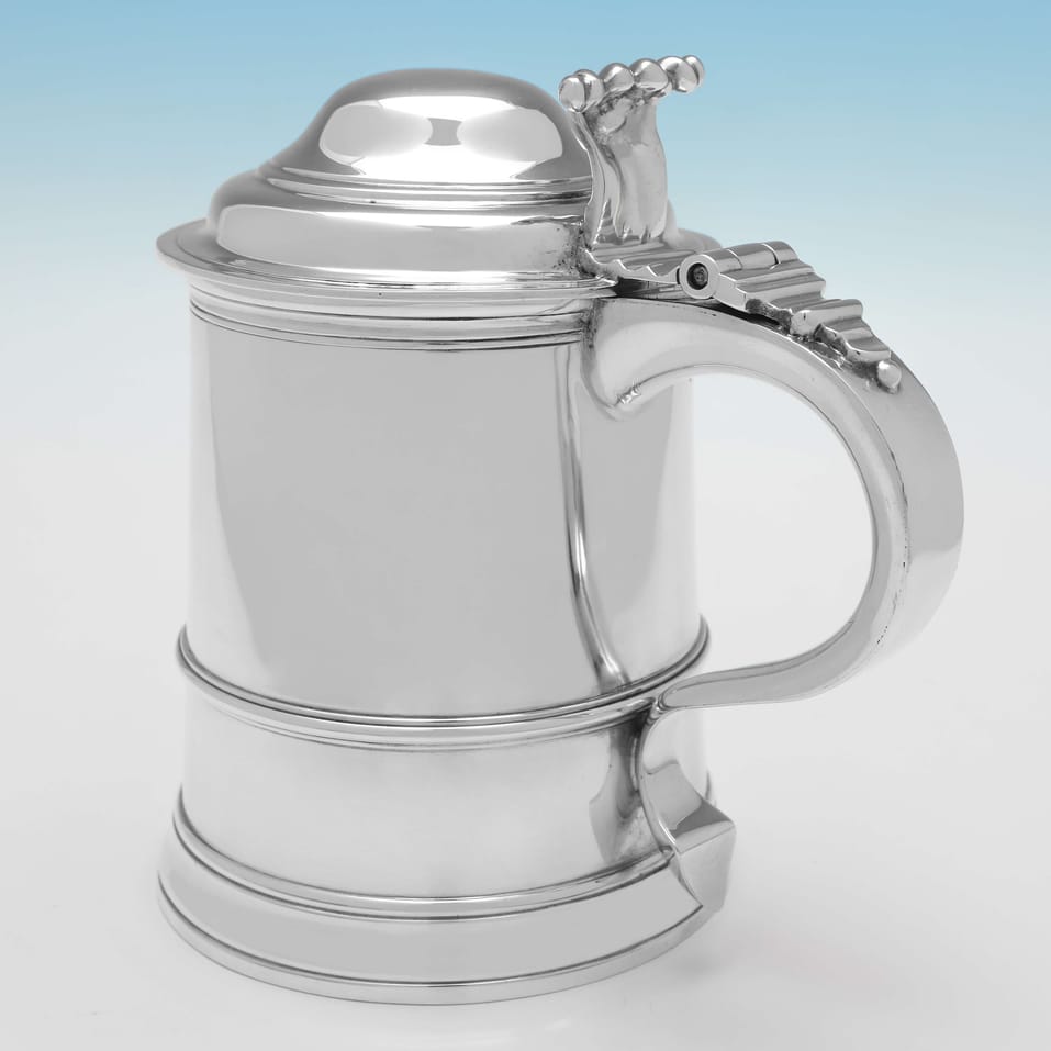 Antique Sterling Silver Tankard - Goldsmiths & Silversmiths Co., hallmarked in 1901 London - Edwardian - Image 3