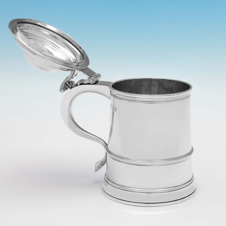 Antique Sterling Silver Tankard - Goldsmiths & Silversmiths Co., hallmarked in 1901 London - Edwardian - Image 4