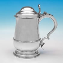 Antique Sterling Silver Tankard - William Shaw II & William Preist, hallmarked in 1751 London - George II - Thumbnail 1