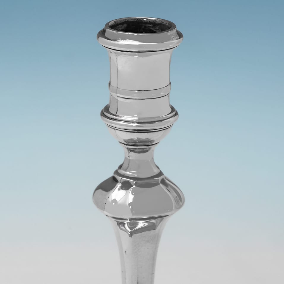 Antique Sterling Silver Taperstick - Richard Green, hallmarked in 1729 London - George II - Image 3