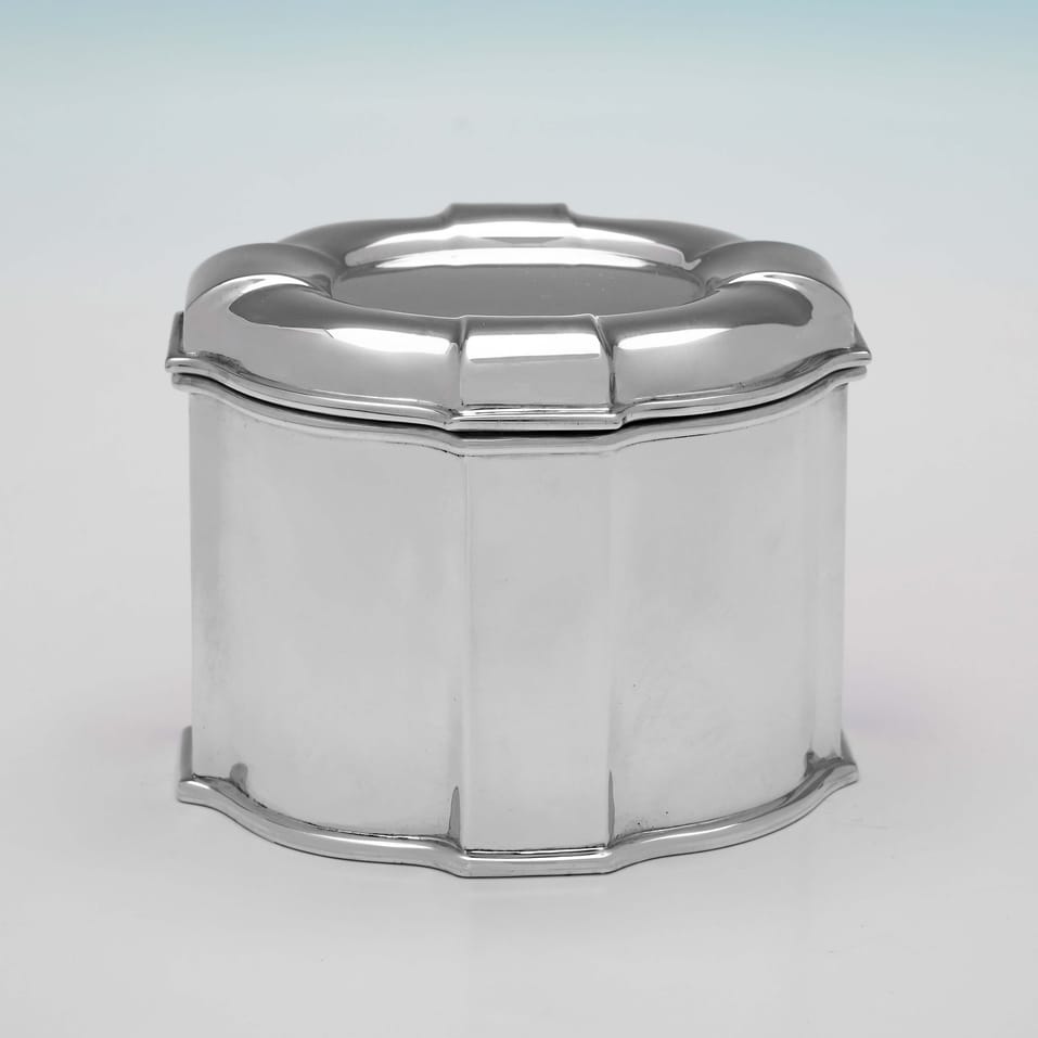 Sterling Silver Tea Caddy - Garrard & Co., hallmarked in 1926 London - George V - Image 2