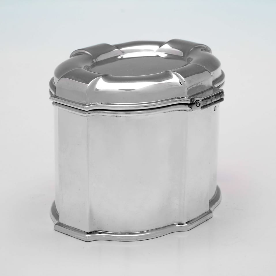 Sterling Silver Tea Caddy - Garrard & Co., hallmarked in 1926 London - George V - Image 3