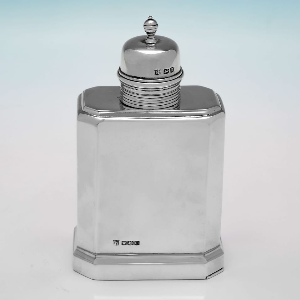 Sterling Silver Tea Caddy - Thomas Bradbury & Sons, hallmarked in 1929 Sheffield - George V - Image 2