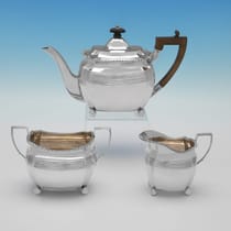 Antique Sterling Silver 3 piece Tea Set - Henry Stratford, hallmarked in 1893 Sheffield - Victorian - Thumbnail 1