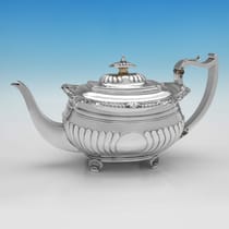 Antique Sterling Silver 3 Piece Tea Set - Crispin Fuller, hallmarked in 1815 London - Regency - Thumbnail 2