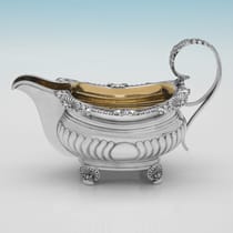 Antique Sterling Silver 3 Piece Tea Set - Crispin Fuller, hallmarked in 1815 London - Regency - Thumbnail 5