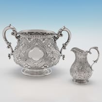 Antique Sterling Silver 7 Piece Tea & Coffee Set - Robert Hennell III, hallmarked in 1861 London - Victorian - Thumbnail 6